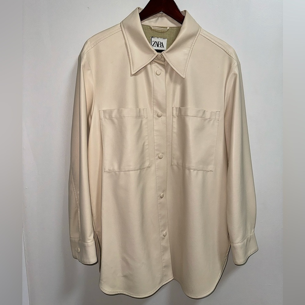 Zara leather overshirt